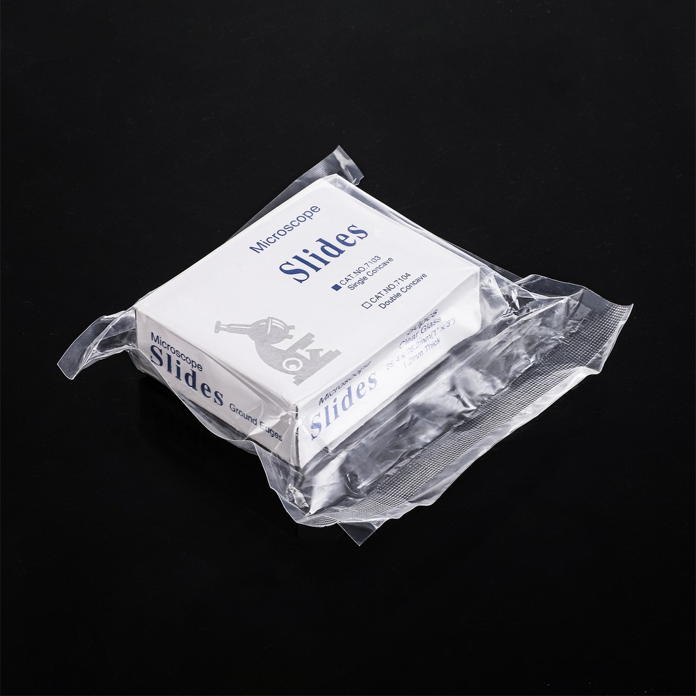 100Pack Microscope Slide Concave Single concave Glass Slide Single Depression US