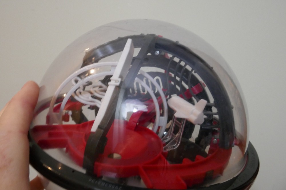 Sharper Image Marble Maze Puzzle Ball MerchSource Space Shuttle 7" Diameter