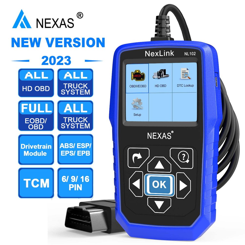 NEXAS NL102 Heavy Duty Diesel Truck Scanner Diagnostic Tool OBD2 HD Code Reader