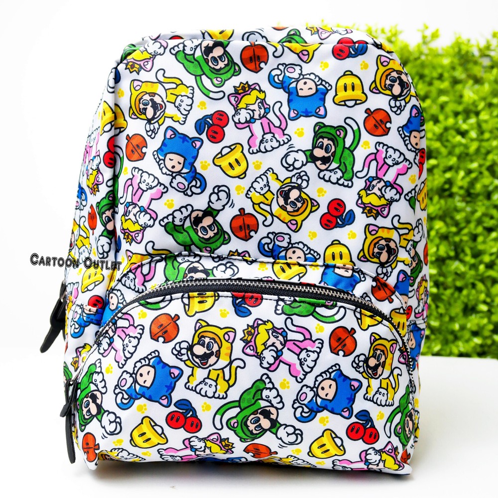 Super Mario Bros Controller Gear Mini Backpack 12" Mario 3D World Catsuit