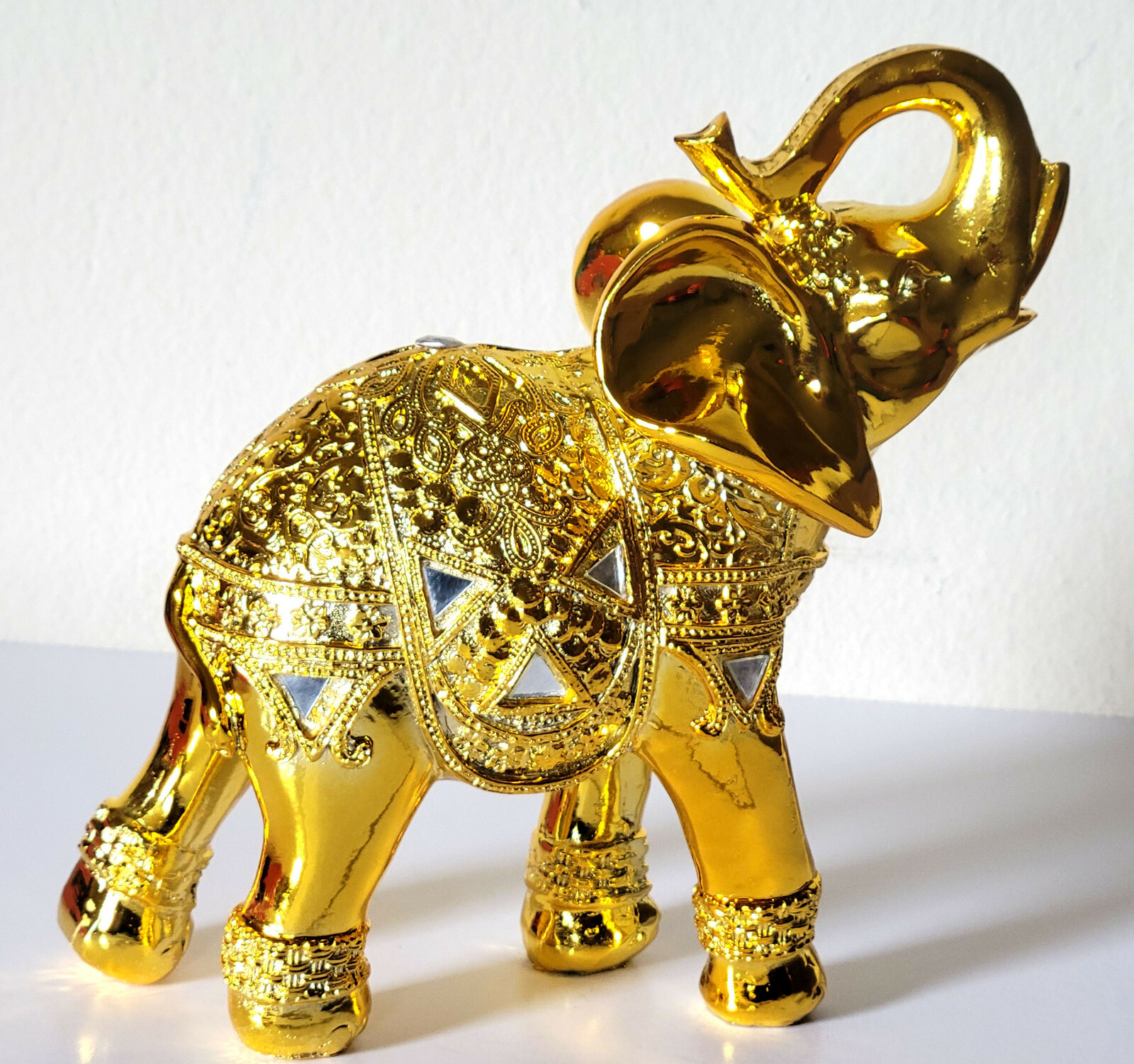 Feng Shui 8" Elegant Elephant Statue Lucky Figurine Gift  Home Decor