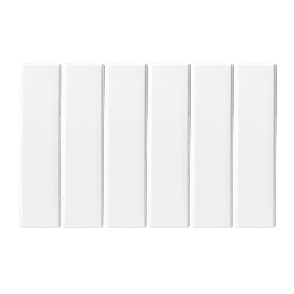 3-Ring Durable View Binder, 2 inch Binder Ring Type, Slant D-Ring, White, 6 Pack