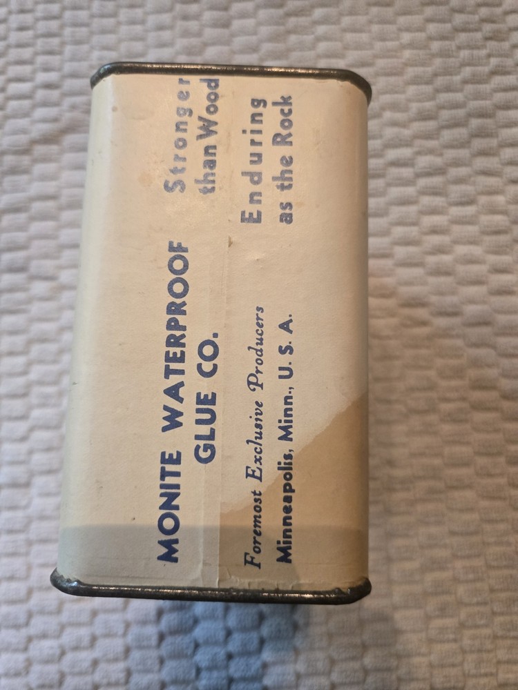RARE! Monite Casein Glue One Pound Full