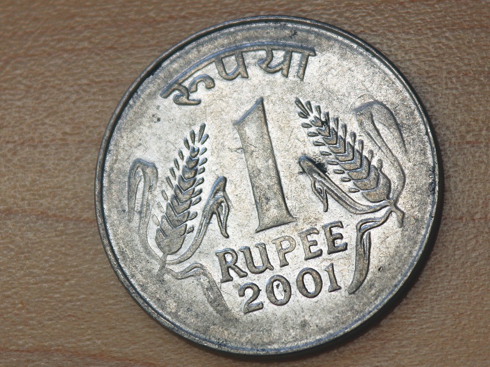 2001 India 1 Rupee Calcutta Mint