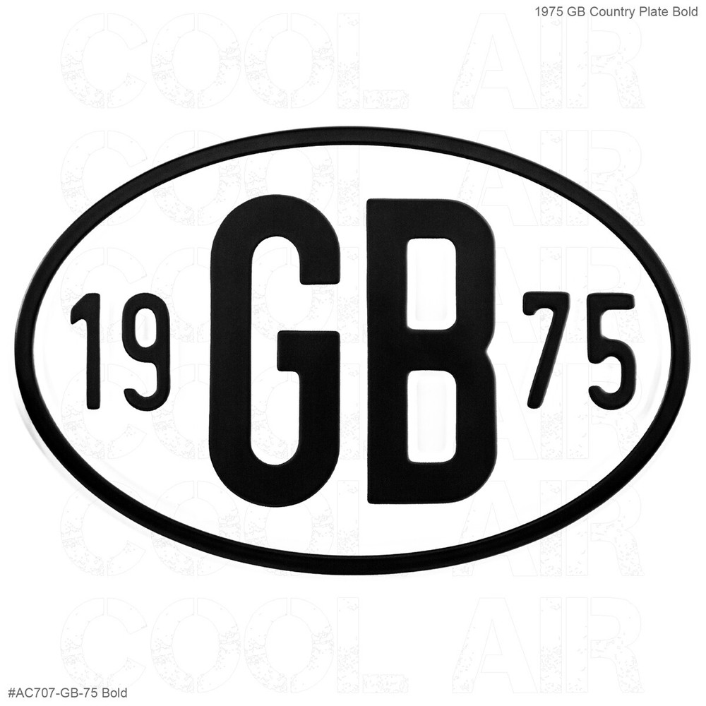 1975 GB Plate Pressed Aluminium