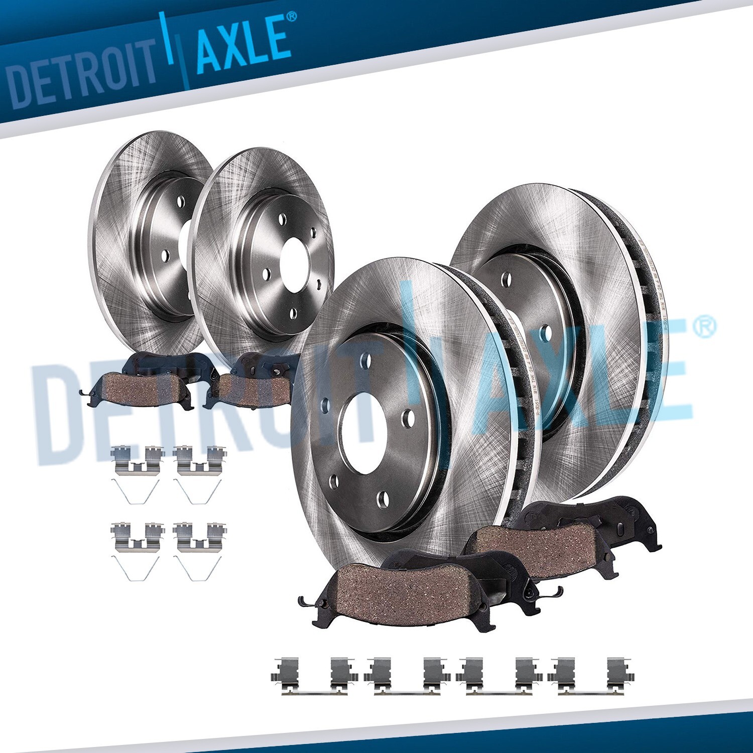 Front Rear Rotors Ceramic Brake Pads for 2013 2014 2015 2016 2017 Honda Accord