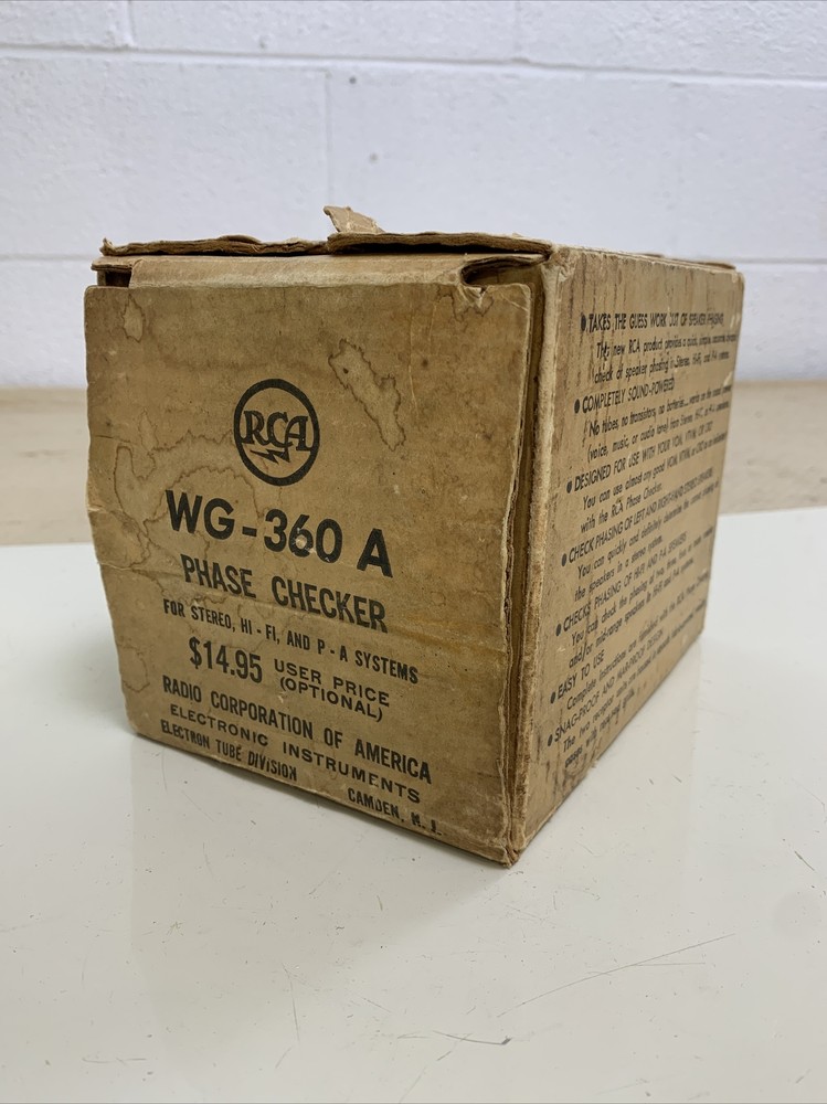 Nice Vintage RCA - WG-360A Phase Checker in Original Box!