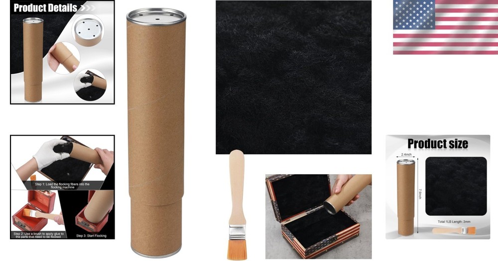 Black Flocking Kit 450g - Mini Flocker & Brush Set