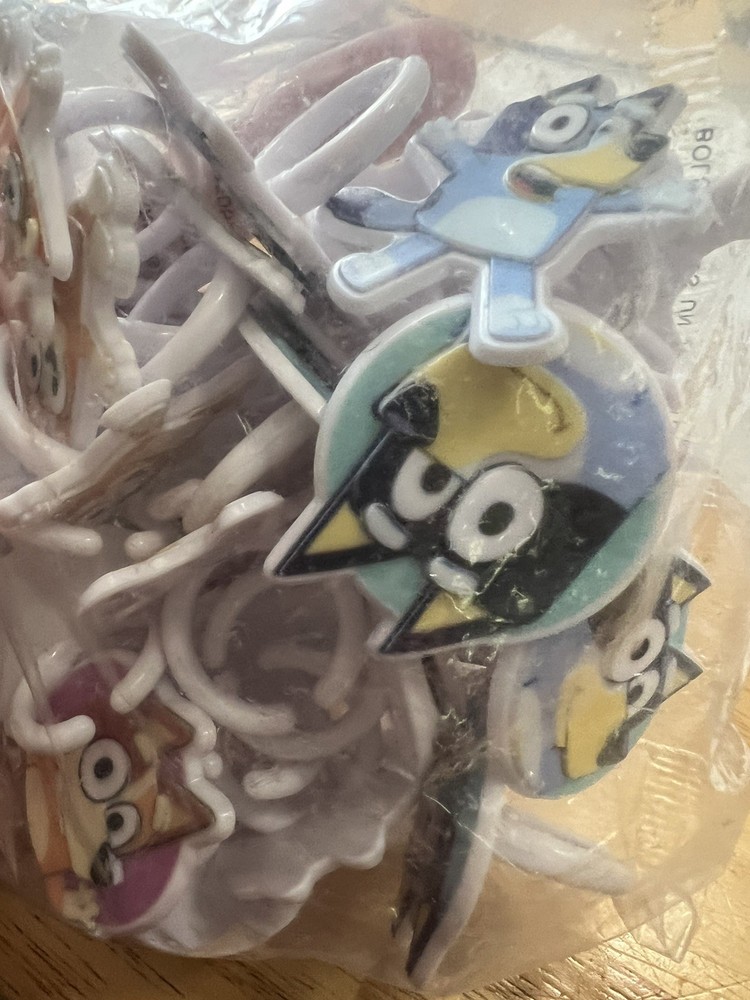 Bluey So Much Fun Cupcake Rings New 24 Count