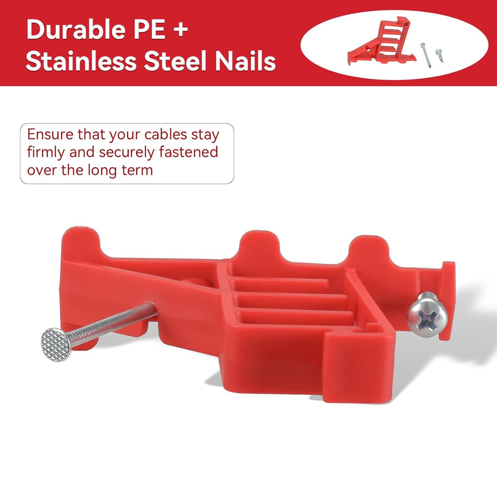 Multi Cable Staples for Romex Clips, Plastic Electrical Wire Stackers, Secures R