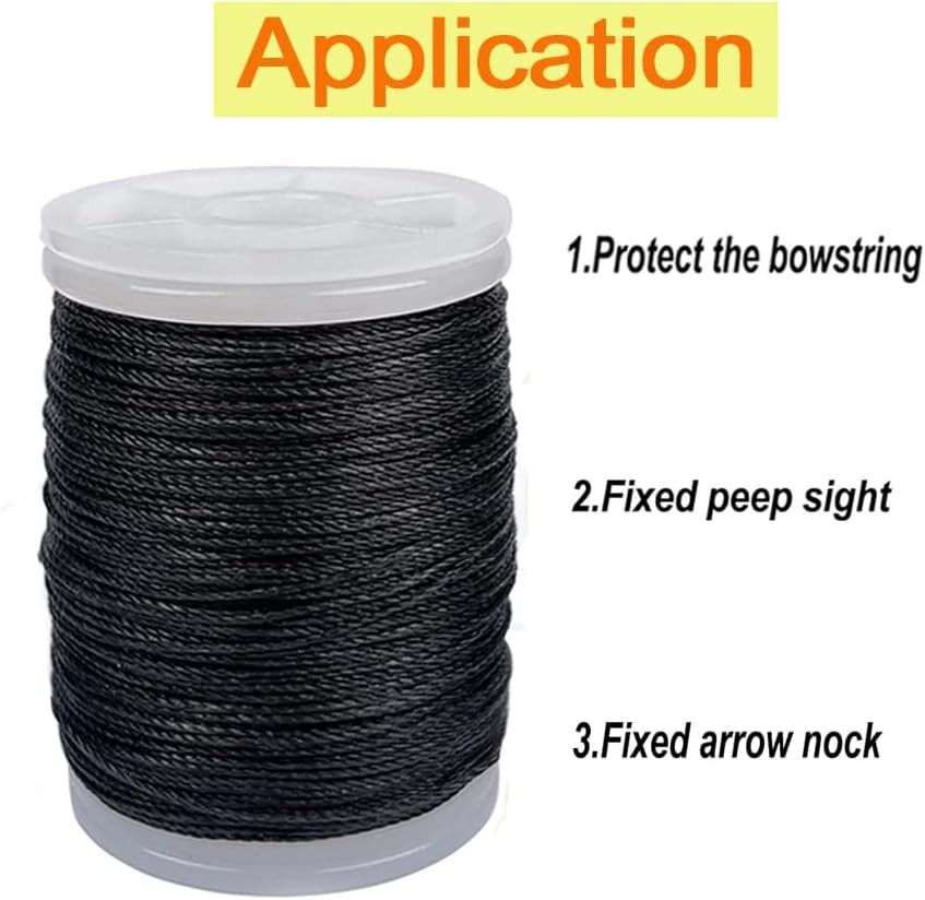 Archery Bow String Separator Tool and Bowstring Serving Thread 131 Black