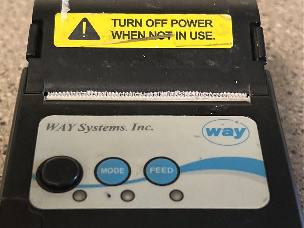 WAY SYSTEMS MOBILE PORTABLE THERMAL Printer Receipt Desktop (see descript)