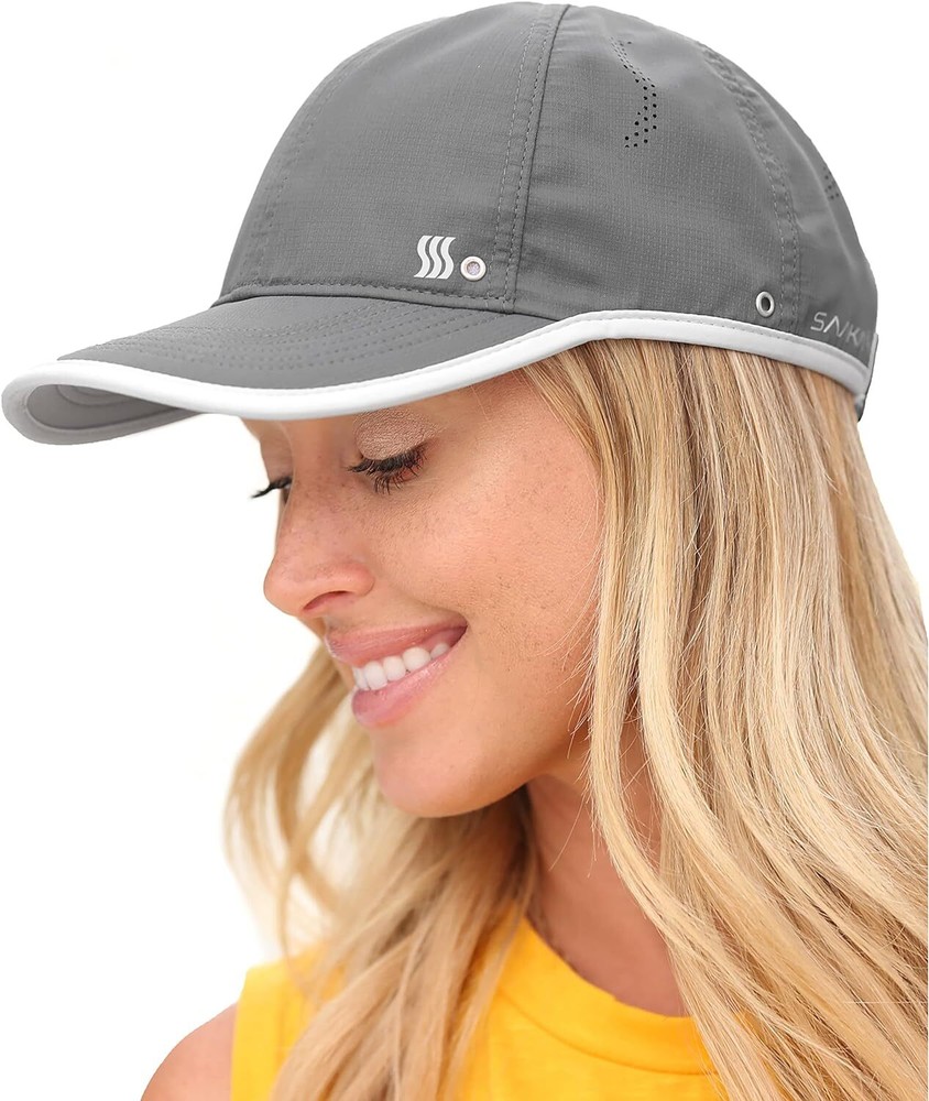 SAAKA Featherlight Sports Hat. Lightweight, Quick Drying. Medium, Graphite