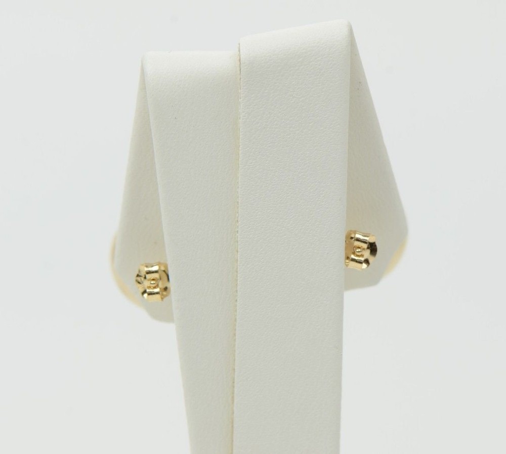14k Yellow Solid Gold Laser Cut Ball Stud Earrings