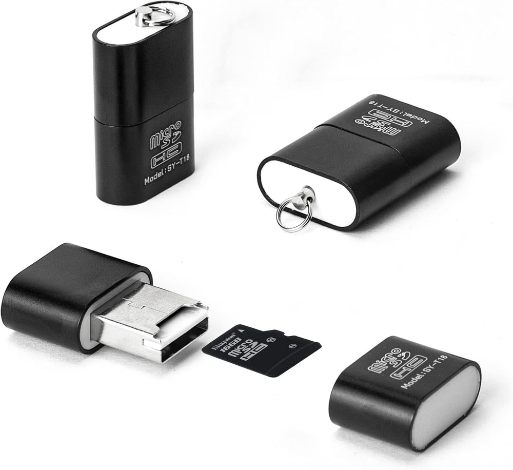 [3 Pack] Card Reader for Android,Micro SD Card to USB Adapter -  (Black)