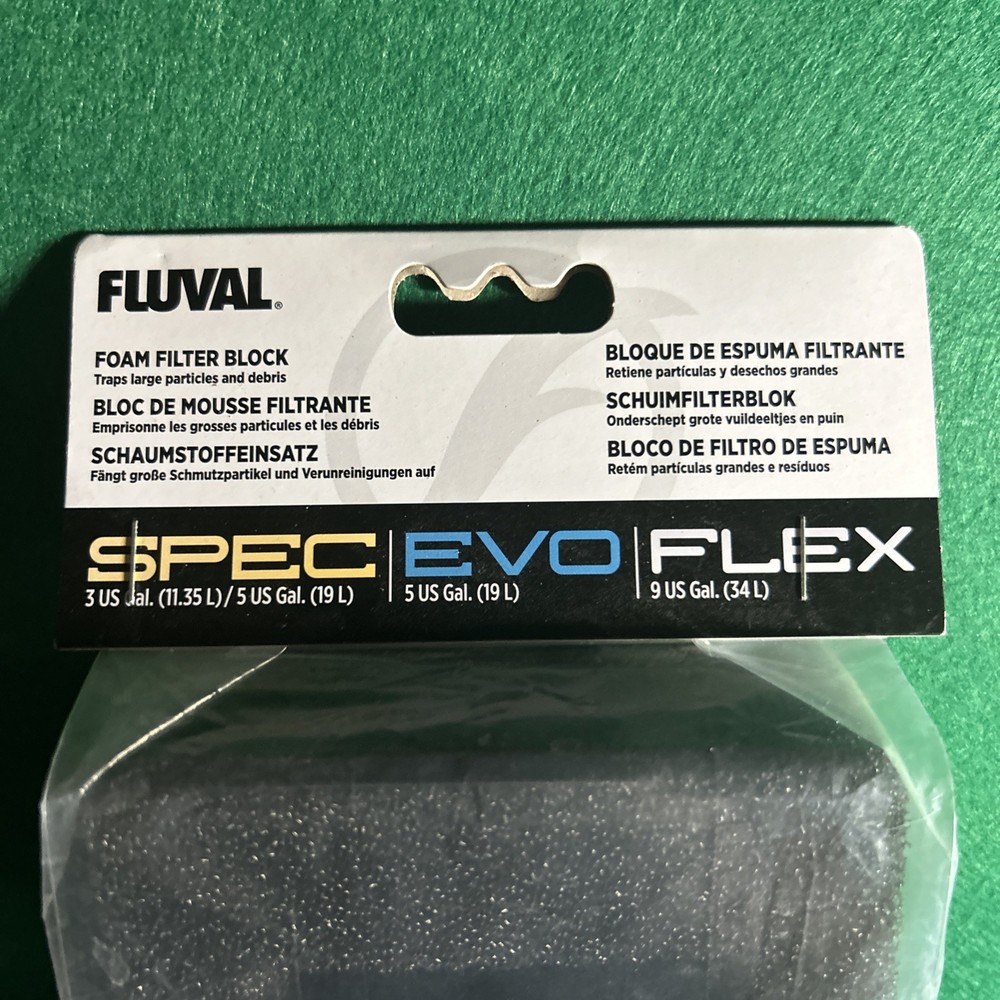 2 Fluval Spec Evo Flex Replacement Foam Filter Blocks