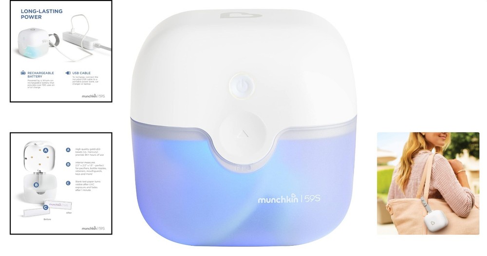 Mini UV Sterilizer with USB Recharge - Perfect for Pacifiers & Teething Toys