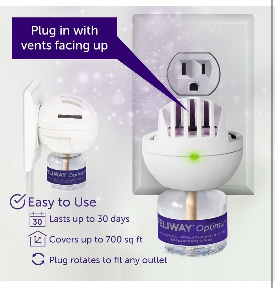 Feliway Optimum Cat Enhanced Pheromone Diffuser Refills EXP 2026.....