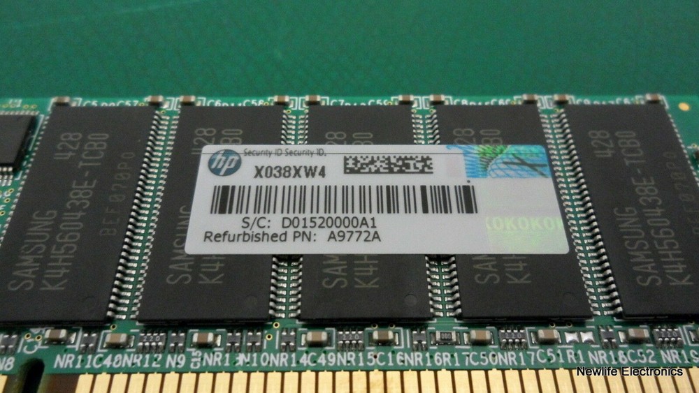 HP A9772A 512MB 184-pin PC-2100 DDR SDRAM Server Memory