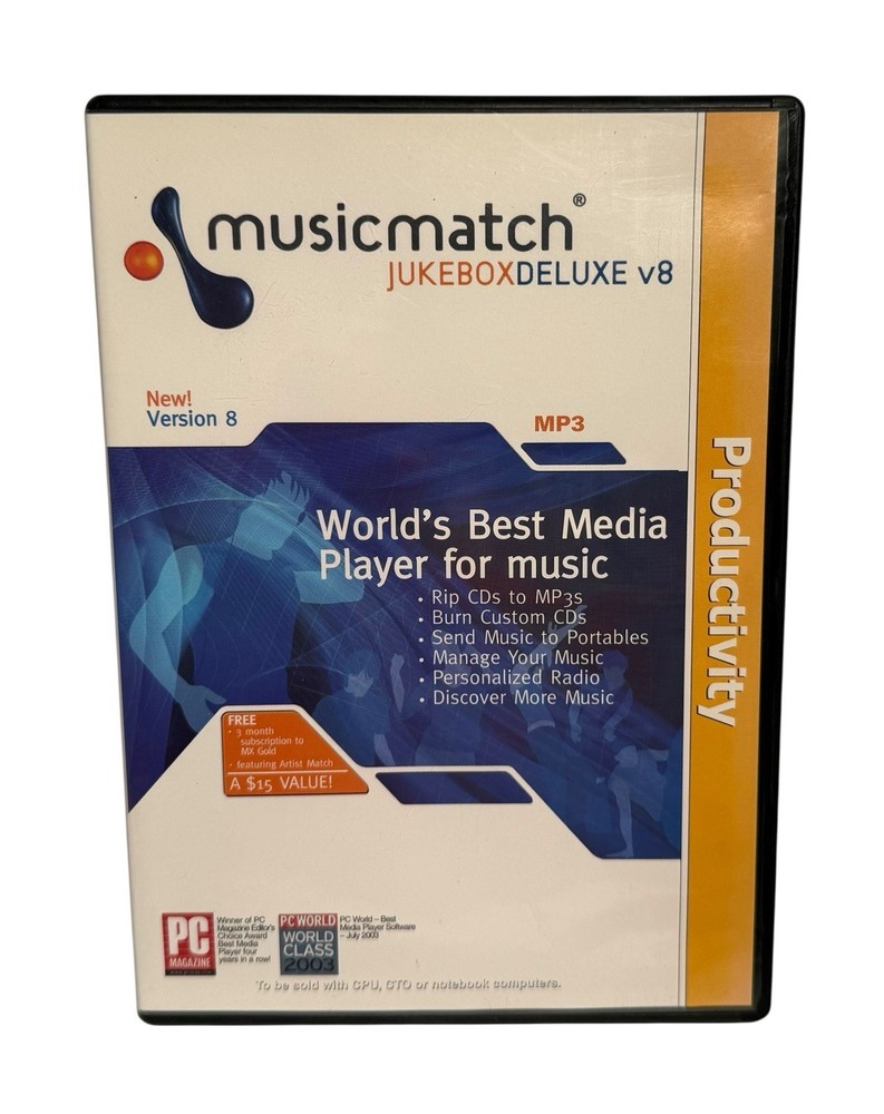 MusicMatch Jukebox 8 Deluxe PC CD