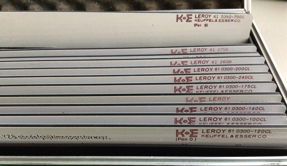 K & E LEROY II Vintage Lettering Set, Engineering, Drafting Tools, Plus Extras!