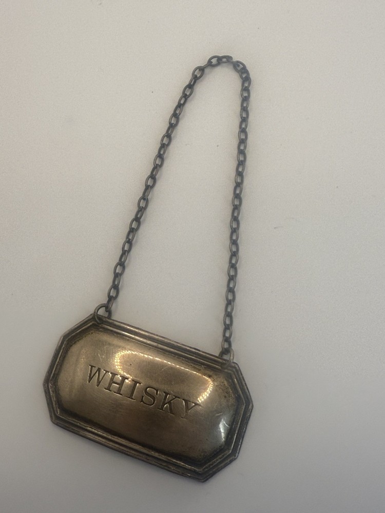 Sterling Silver Whisky Decanter Label