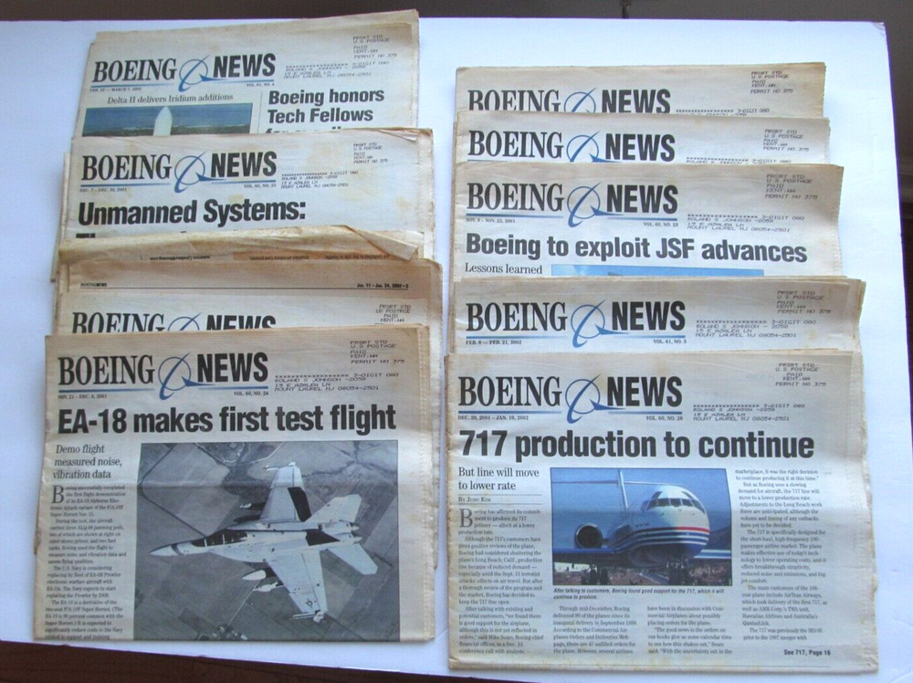 Boeing News (9 Issues) 2001-2002