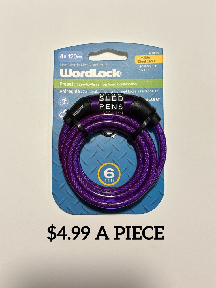 wordlock bike lock