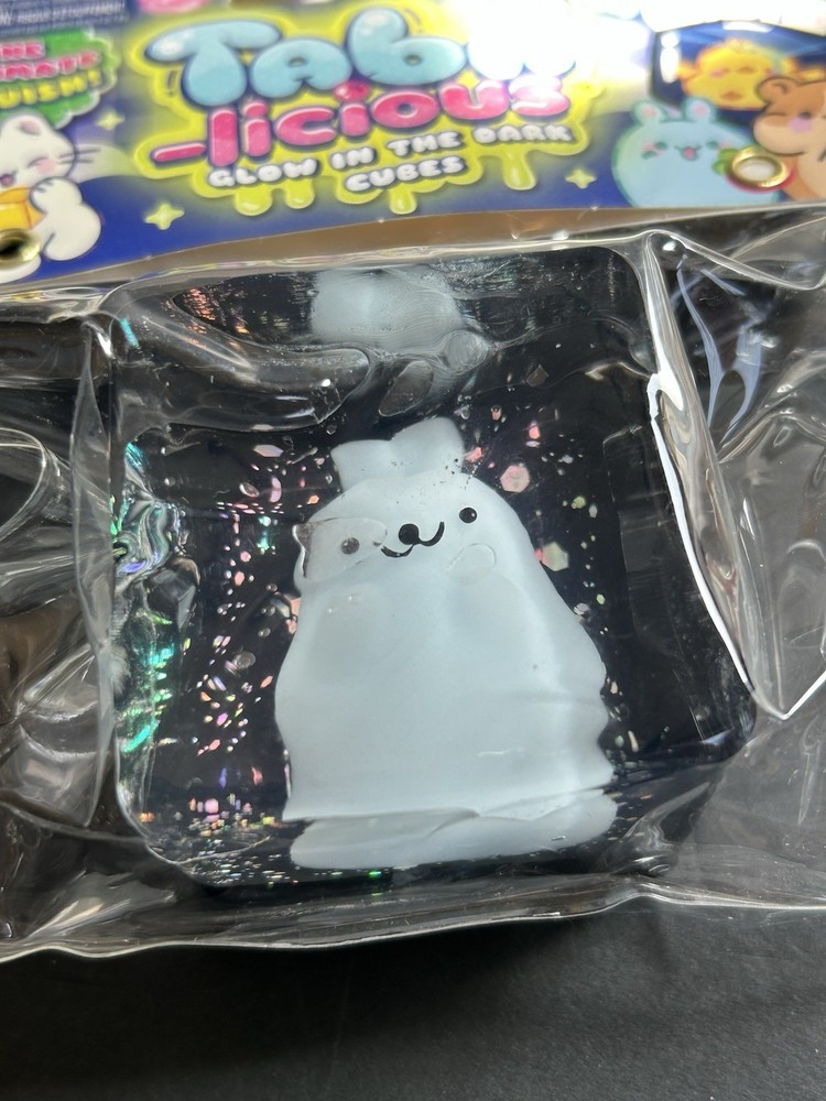 Squishy Taba-licious Glow In The Dark Cube Bunny Squishy