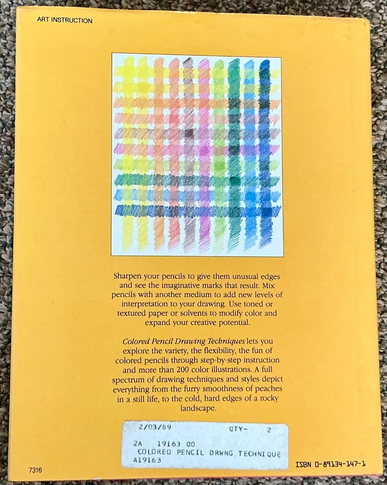 Colored Pencil Drawing Techniques Hardcover Book