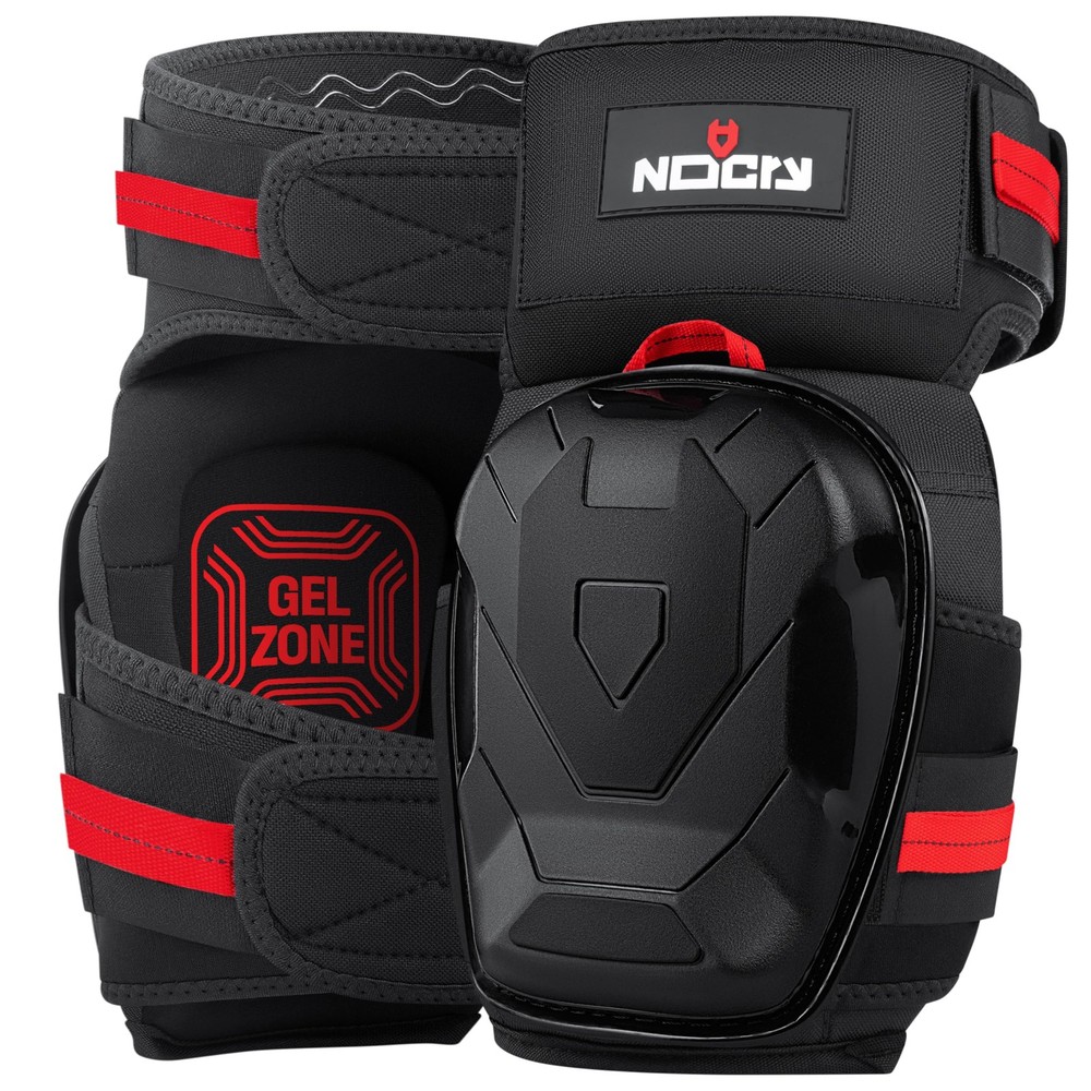 NoCry Professional Work Knee Pads for Men Construction with One Size, Black