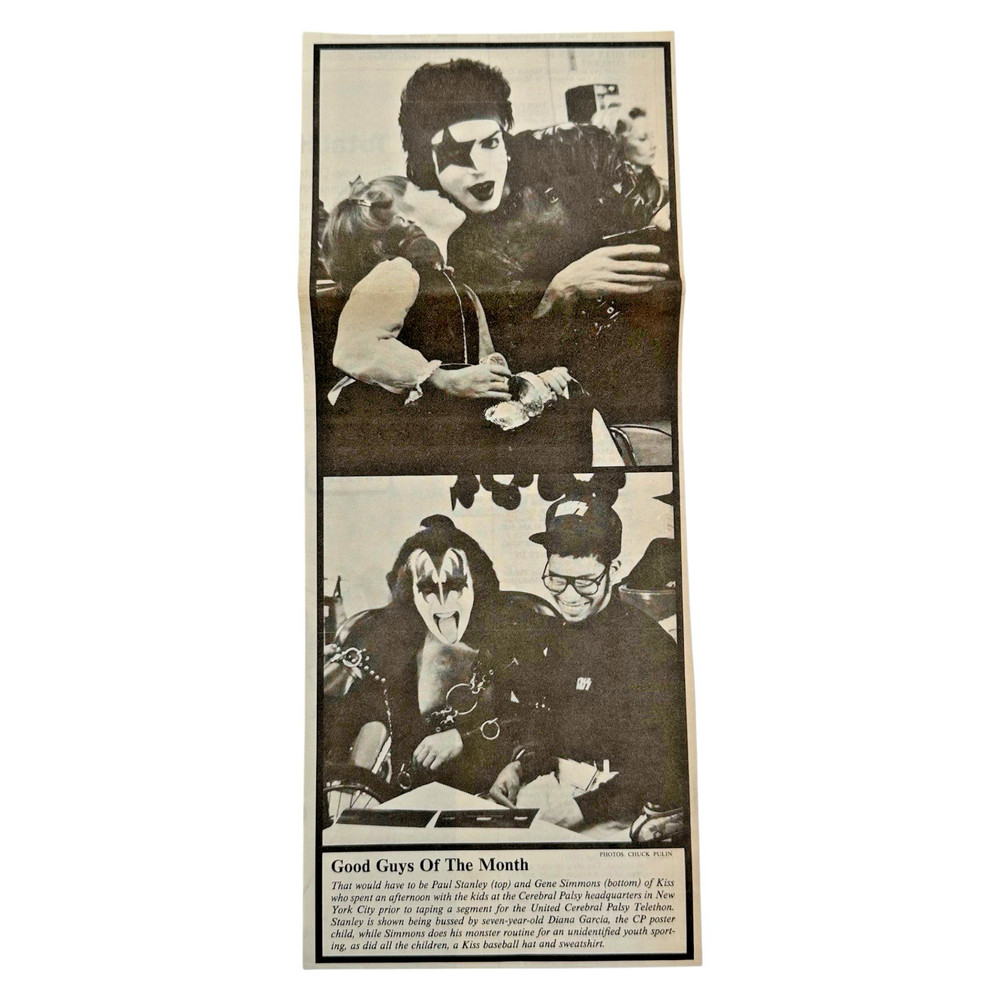 KISS Vintage 1982 The Record Magazine Article Clipping Paul Stanley Gene Simmons