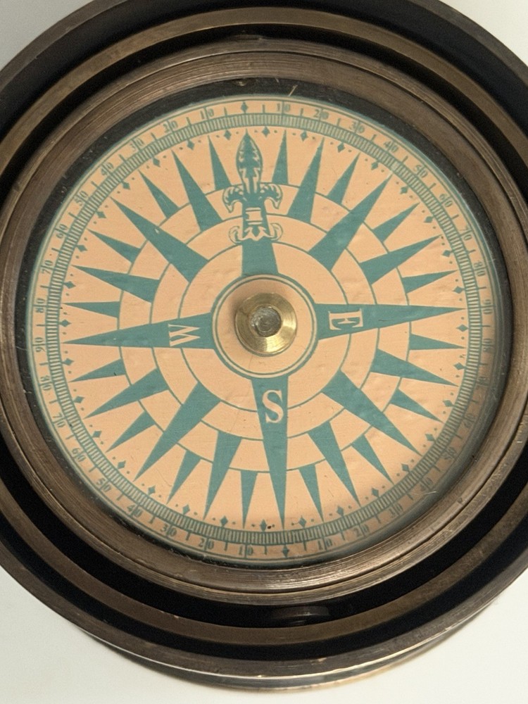 Antique Brass 2.5 Inch Drum Compass