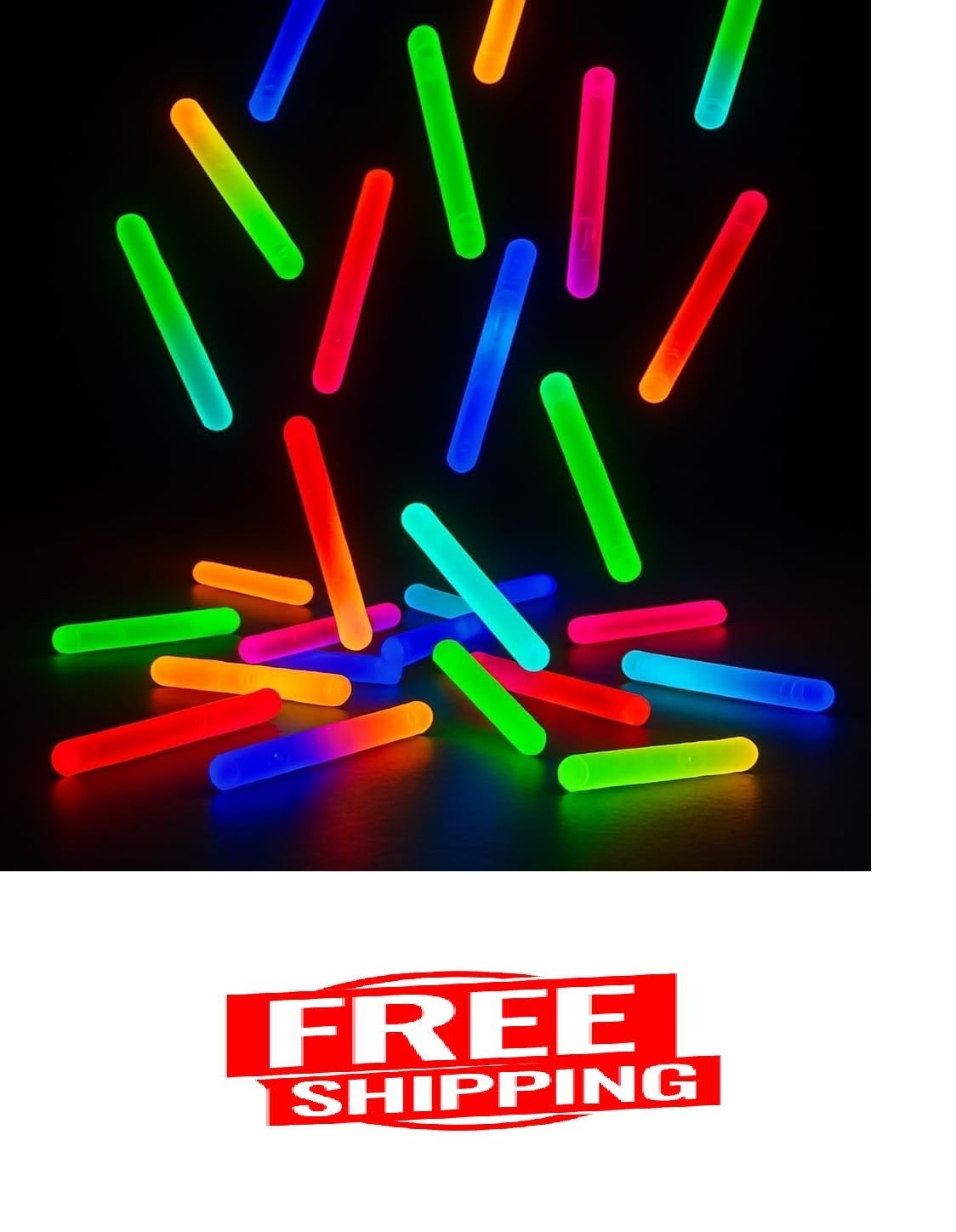 100-Pack Mini Glow Sticks – Assorted Colors, Bulk Glow-in-the-Dark for Easter, F