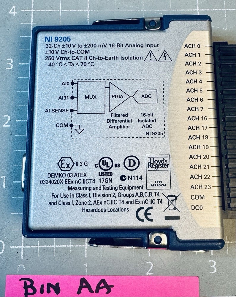 National Instruments NI 9205 cDAQ 32-Channel Analog Input Module 16-Bit ±10V