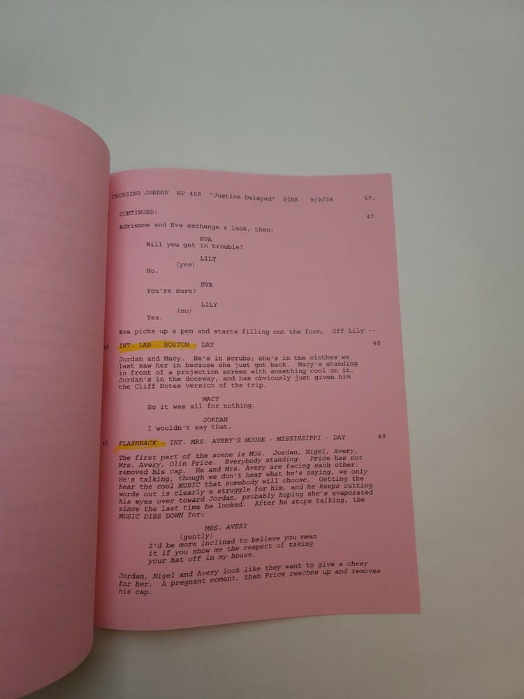 CROSSING JORDAN / Kathy McCormick 2004 TV Script, Ravi Kapoor "Justice Delayed"