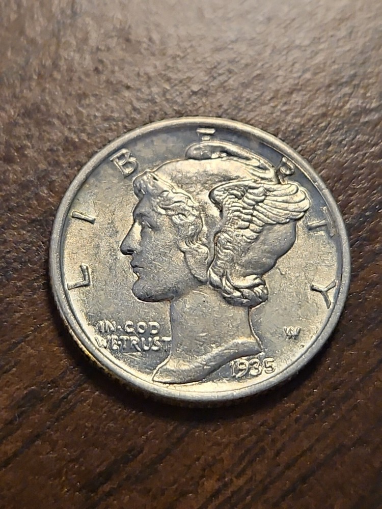 1935 Silver Mercury Dime BU