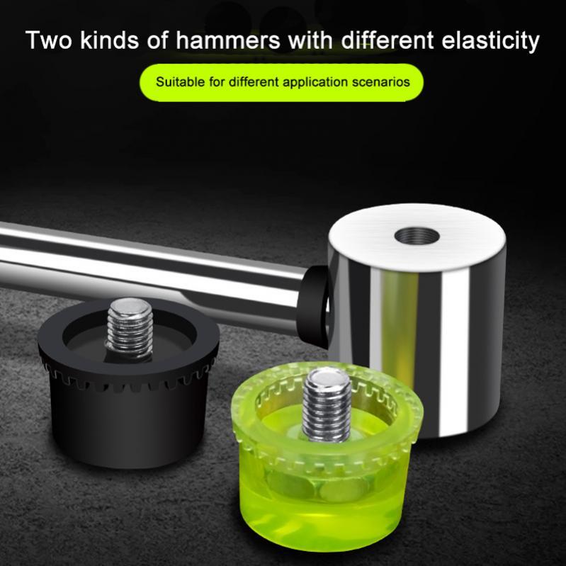 26MM Double Face SMALL RUBBER NYLON HEAD SOFT FACE MALLET HAMMER HANDLE