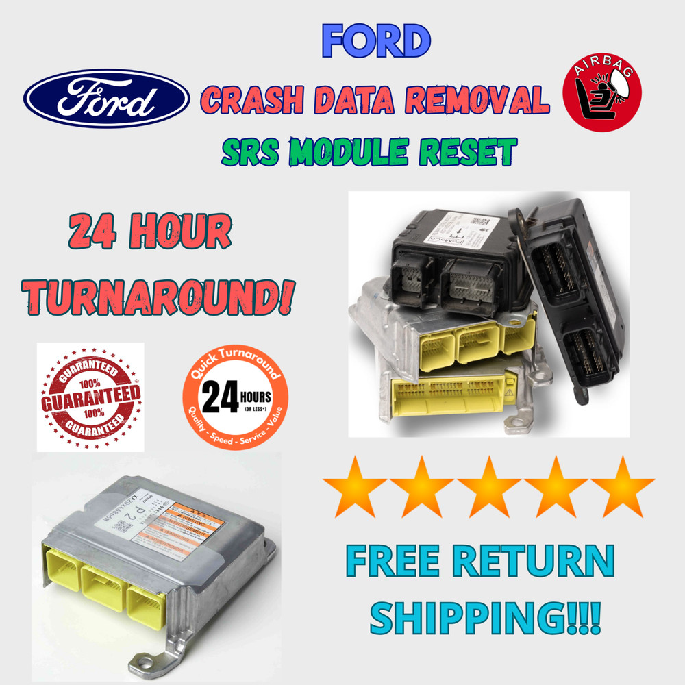 FORD BRONCO SRS RESTRAINT MODULE CRASH DATA REMOVAL RESET REPAIR SERVICE