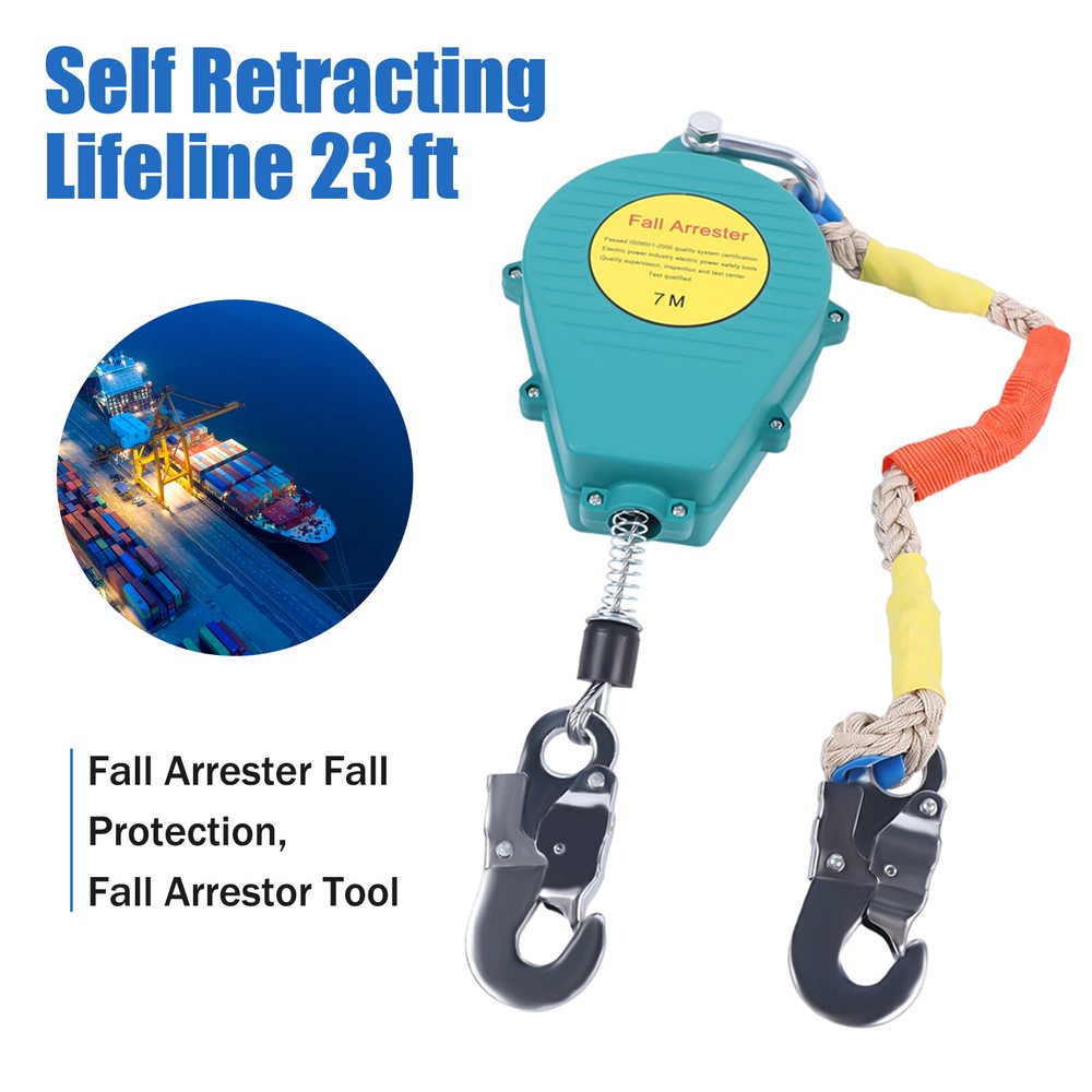 Self Retracting Lifeline 23 ft Fall Arrester Fall Protection Fall Arrestor Tool