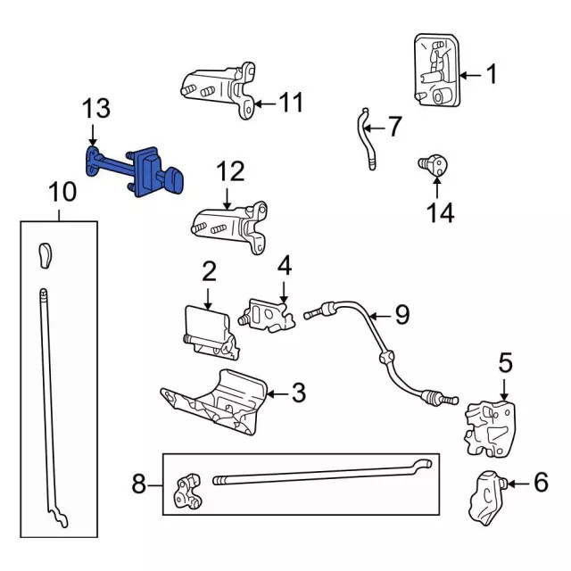 Genuine Ford Door Check 4C3Z-2627204-AA