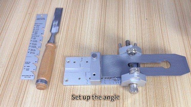 Precision Chisel Sharpening Jig - Adjustable Angle Guide for Woodworking Tools