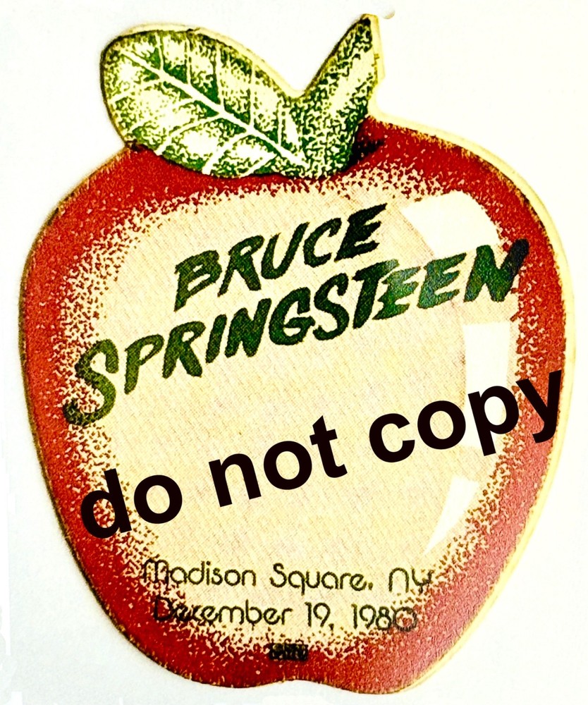 Bruce Springsteen backstage pass. Madison Square Garden 9/18/82