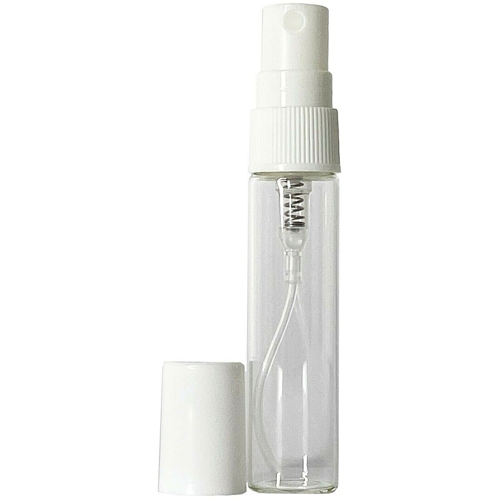 5ml empty perfume clear glass bottles mini white atomizer spray refillable