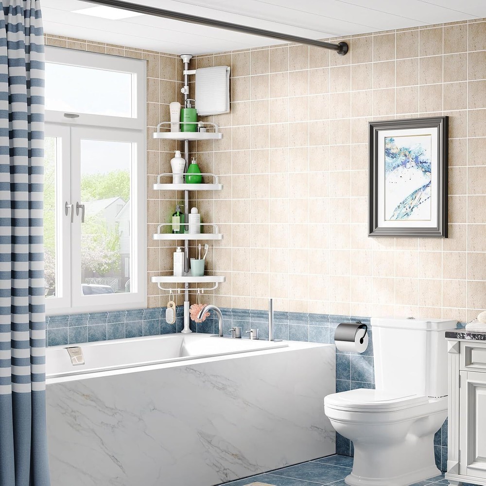 Rustproof 4-Tier Shampoo Organizer for Shower
