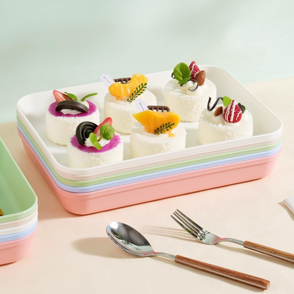 15 Pack Plastic Art Trays, Deep Activity Sand Serving Trays, Stackable Spill-...