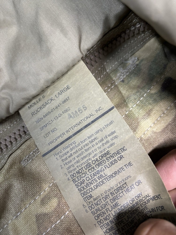 USGI ISSUED MOLLE II LARGE RUCKSACK MULTICAM OCP ASSEMBLY