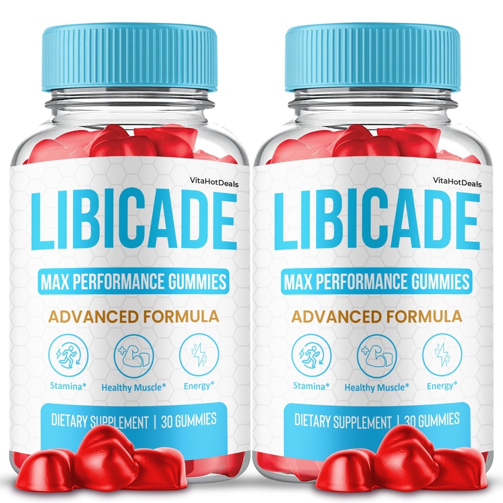 Libicade Gummies, Max Performace, Libi cade Natural Supplement (2 Pack)