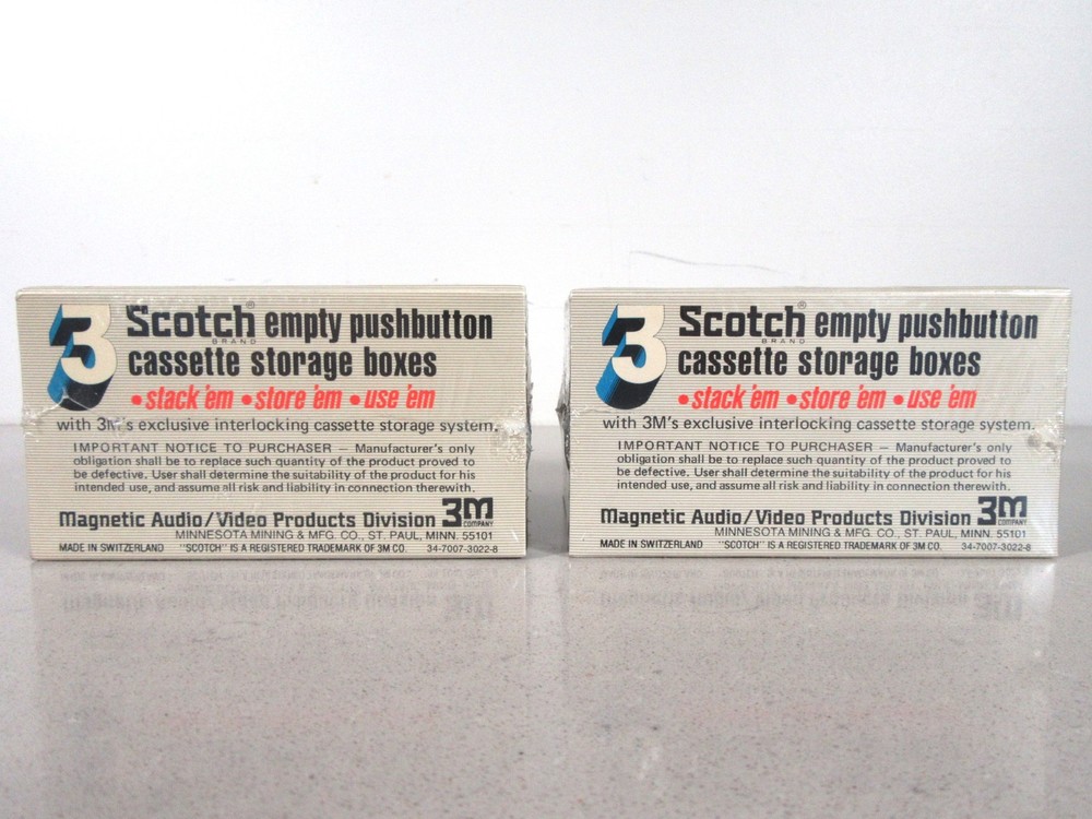 Scotch Brand - 6 Empty Cbox System Cassette Storage Boxes