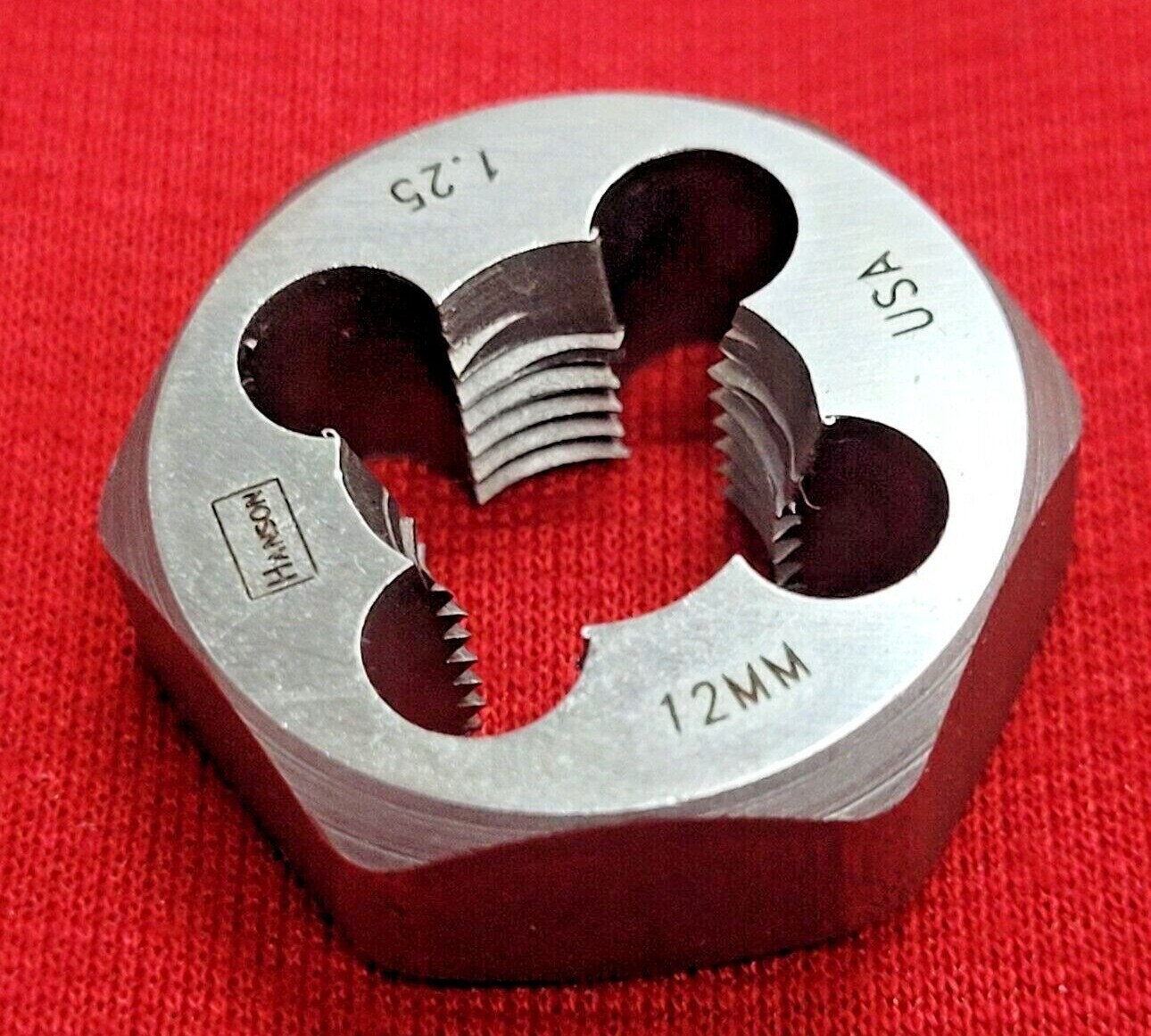 6642 ZR M12 X 1.25 Metric 1" Hex Die Irwin 9742 Carbon Steel 12MM USA Rethread